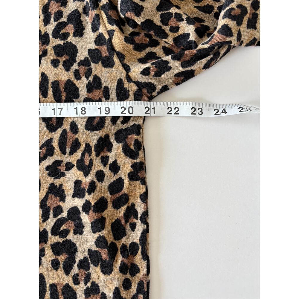 Harve Bernard Leopard Print Knit Sweater Size M Animal Print Streetwear Casual - Picture 7 of 7